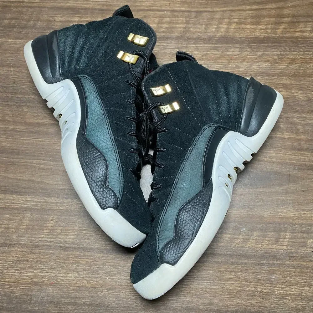 Kid's Air Jordan 12 Retro Mid Reverse Taxi Youth Size 5.5Y Sneakers (153265-017)